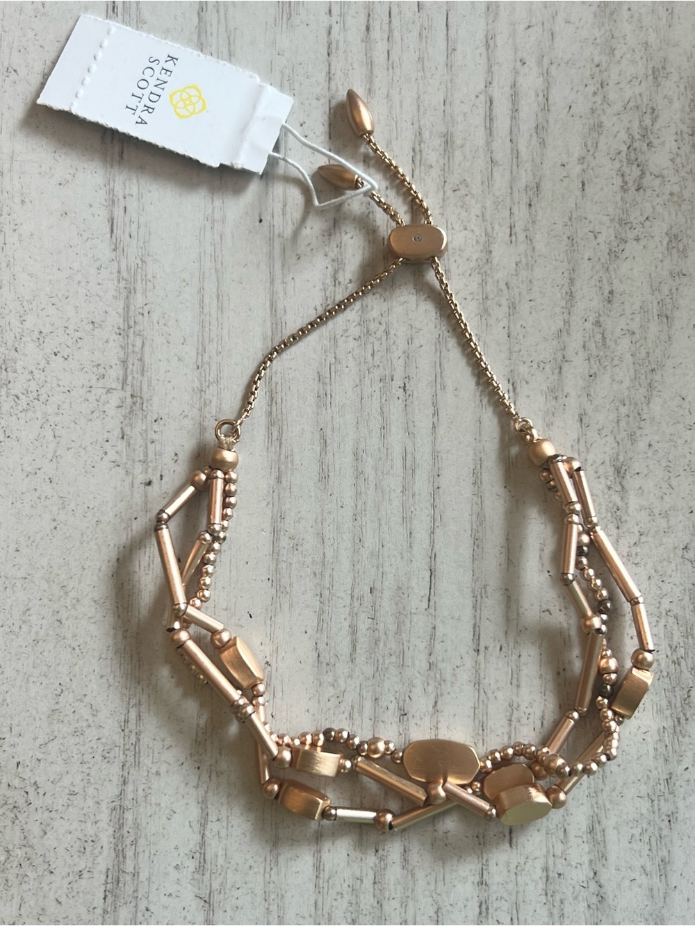 Kendra Scott Chantal Rose Gold Multi-Strand Adjustable Bracelet - NWT